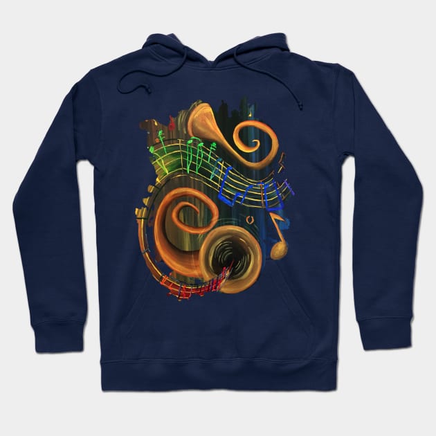 The ART of Music Hoodie by adamzworld